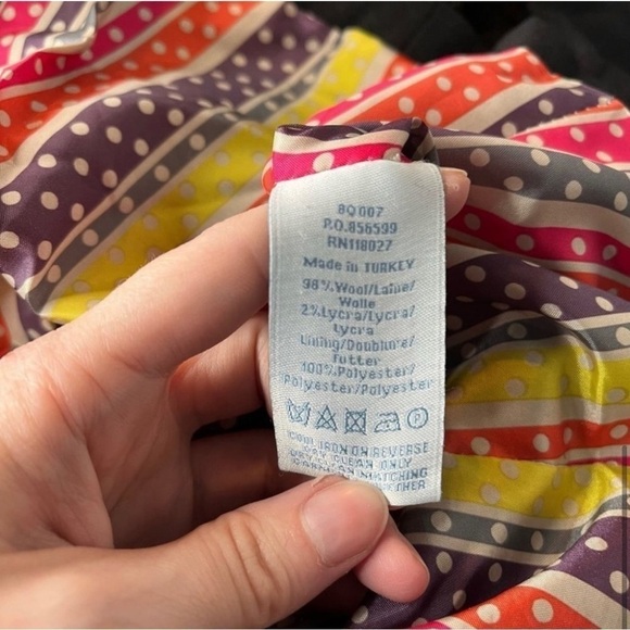 Boden Black Blazer Size 6 Career Wool Blend Two Button Classic - Picture 6 of 6